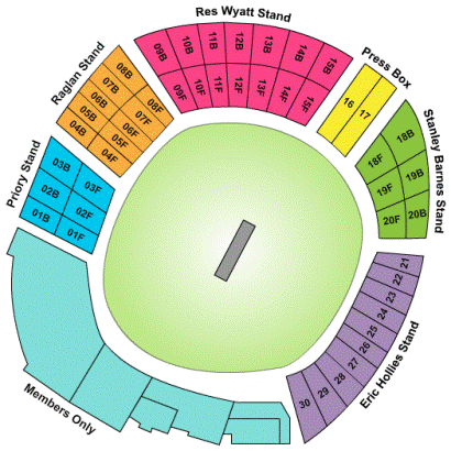 Edgbaston Cricket Ground seating plan