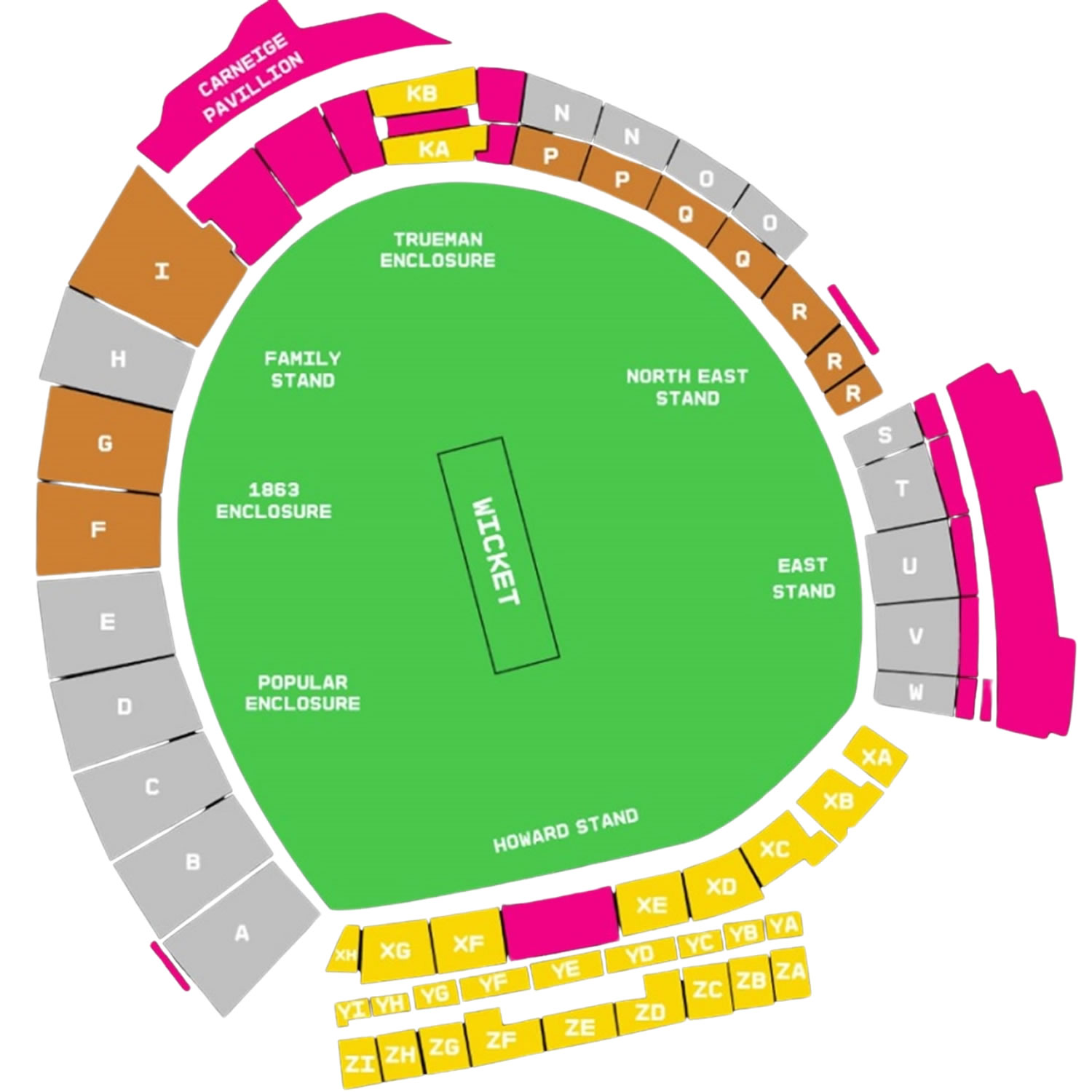 Headingley Cricket Ground seating plan