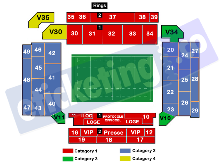 Stade Geoffroy Guichard seating plan