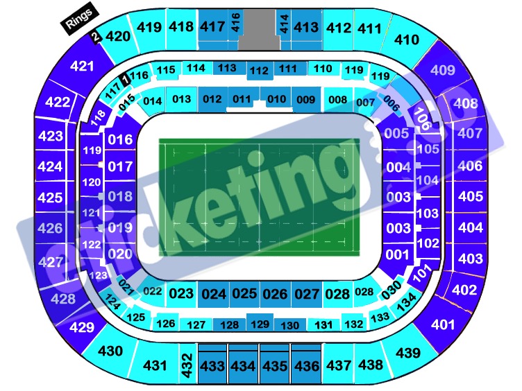Lyon Stadium Parc Olympique Lyonnais seating plan