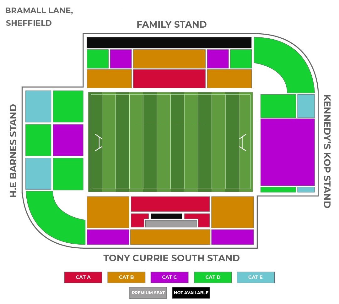 Bramall Lane seating plan