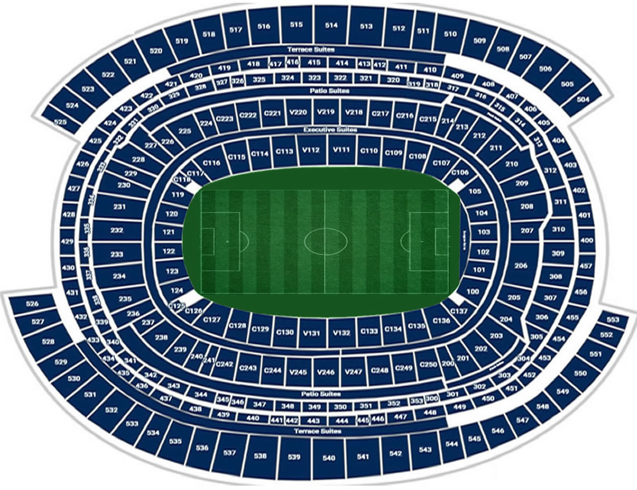 SoFi Los Angeles Stadium seating plan