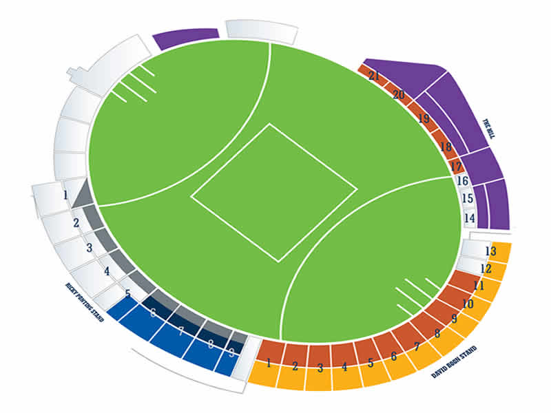 Bellerive Oval seating plan