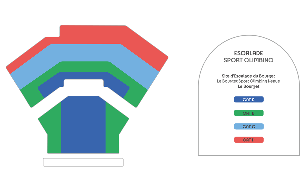Le Bourget Sport Climbing Venue seating plan