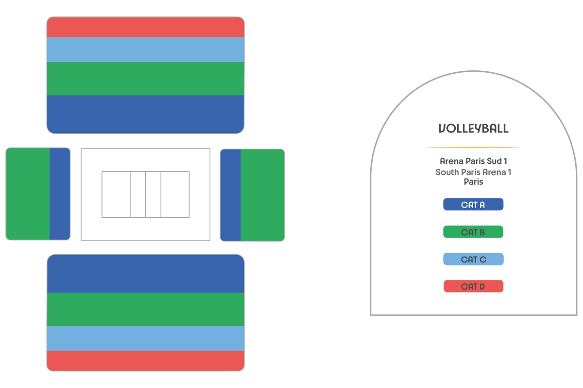 South Paris Arena 1 seating plan