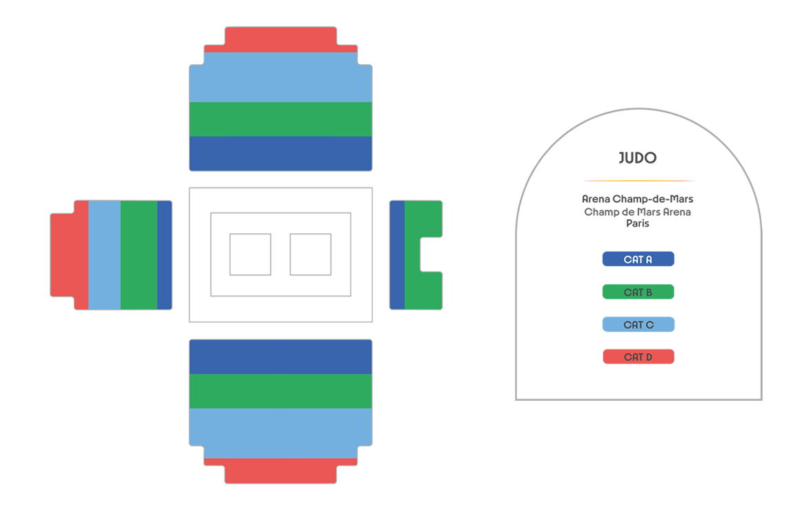 Champ de Mars Arena   Judo seating plan