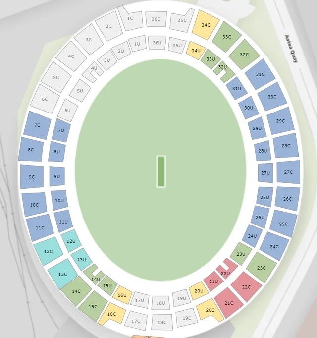 Wellington Regional Stadium seating plan