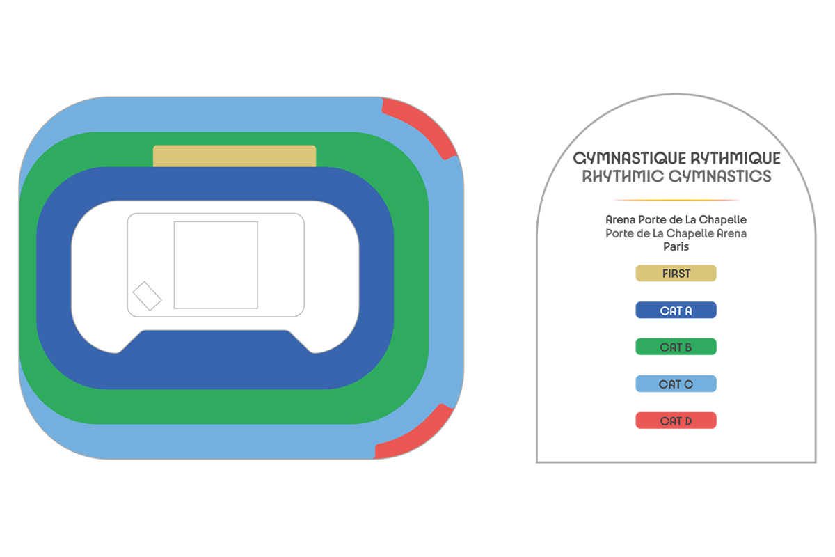 Porte de La Chapelle Arena   Rhythmic Gymnastics seating plan