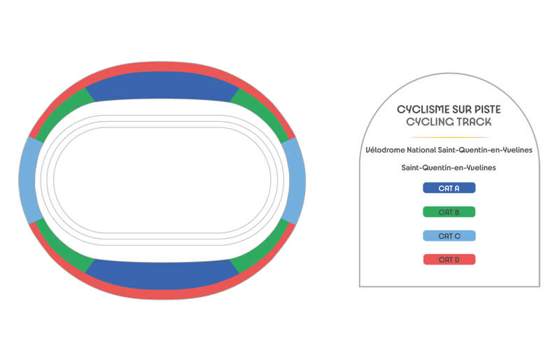 Saint Quentin en Yvelines Velodrome Cycling Track seating plan