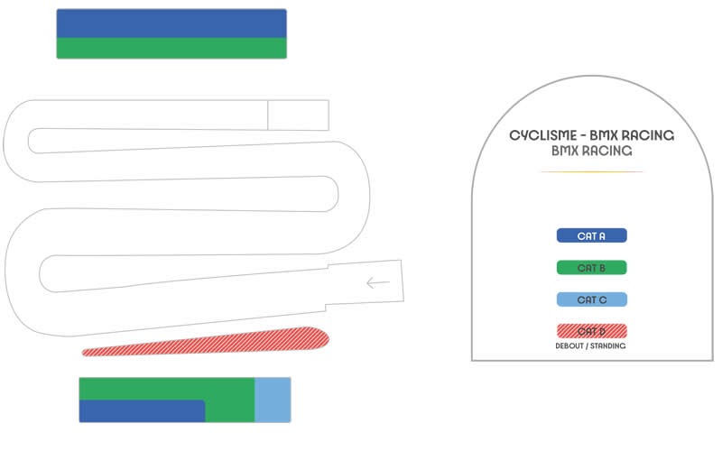 Saint Quentin En Yvelynes Stadium Cycling BMX Racing seating plan