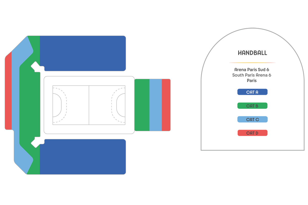 South Paris Arena 6 HANDBALL seating plan