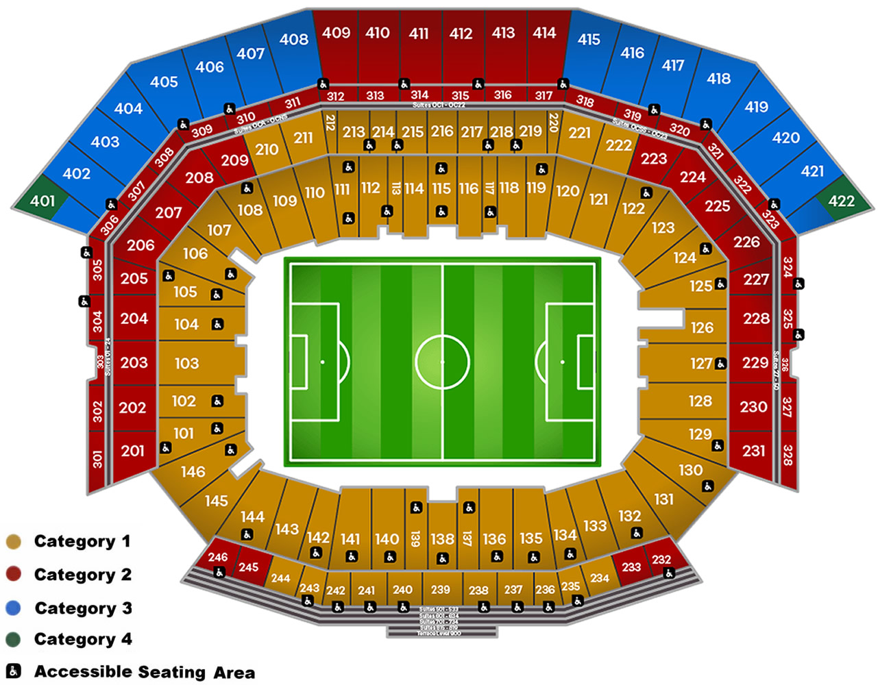 Levis San Francisco Bay Area Stadium seating plan