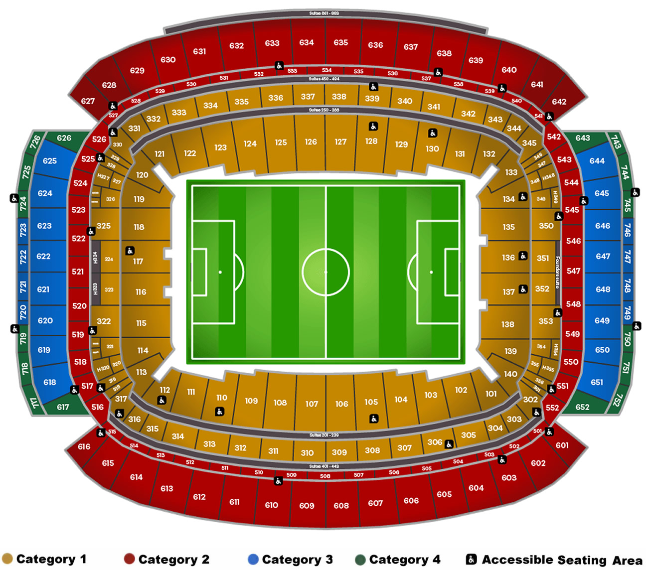 NRG Houston Stadium seating plan