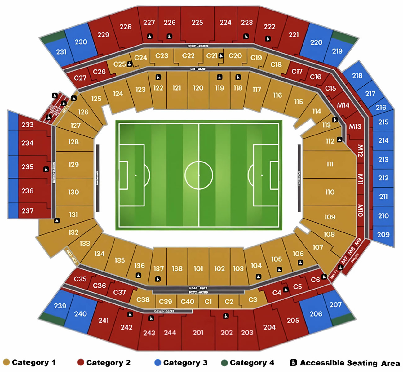Lincoln Financial Field Philadelphia Stadium seating plan