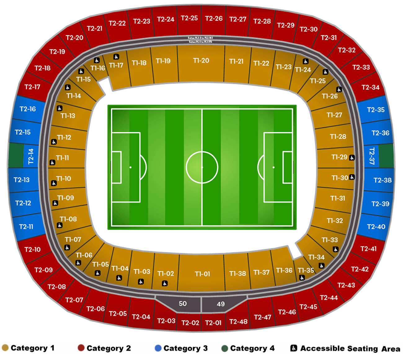 Estadio Akron Guadalajara seating plan