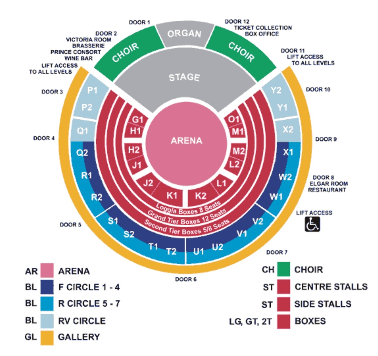 Royal Albert Hall seating plan