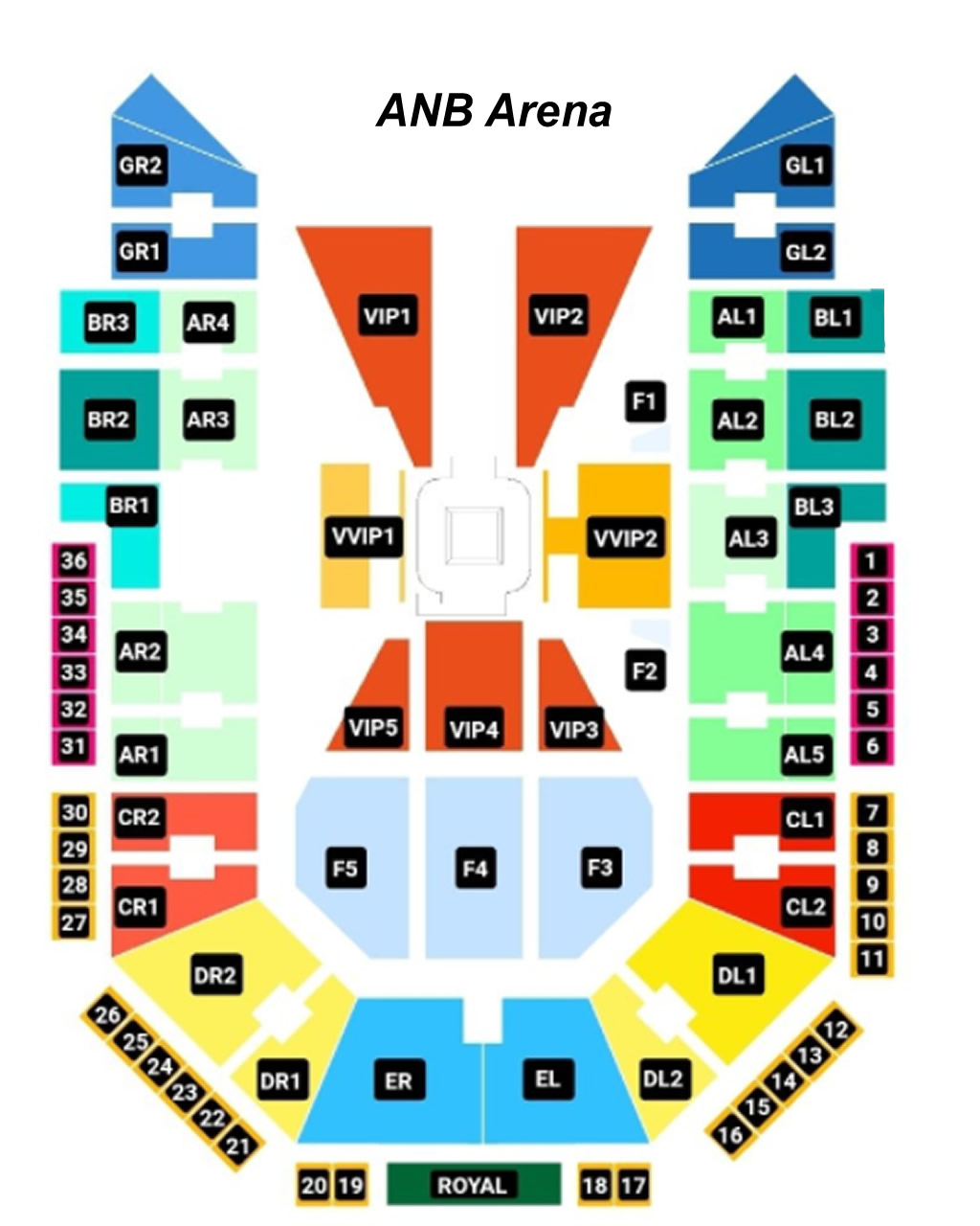 ANB Arena seating plan