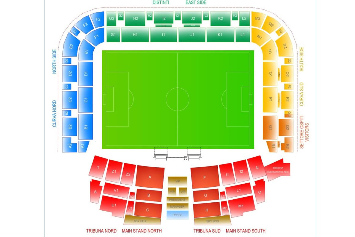 Bluenergy Stadium seating plan