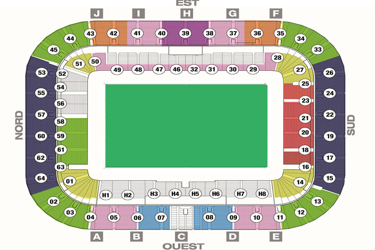 Stade Bordeaux Atlantique seating plan
