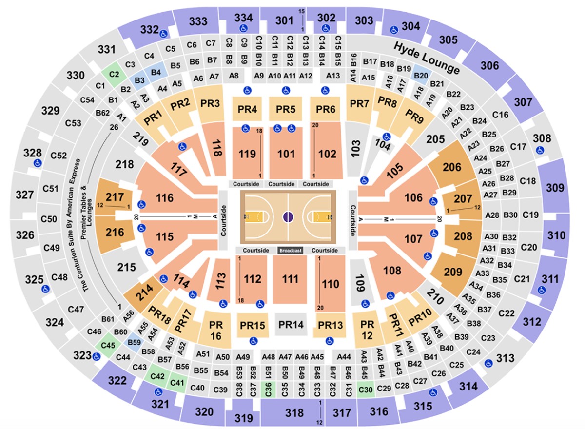 DTLA Arena seating plan