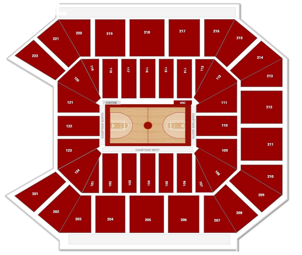 Galen Center seating plan